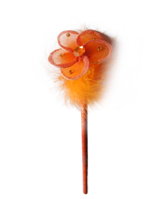 Orange Flowre Furr Pencil
