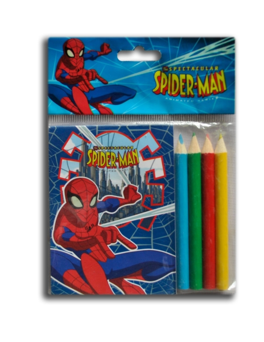 Spider Man Color Pencil And Note Book 5pcs