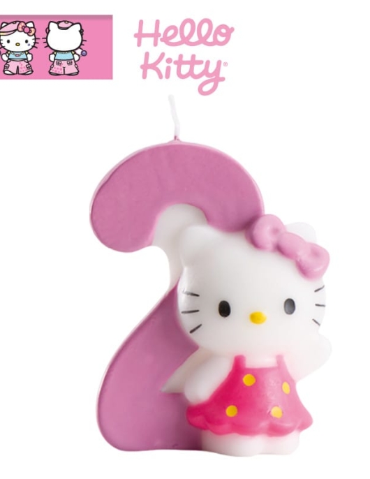 Hello Kitty Original Pink Numeral #2 Cake Candle