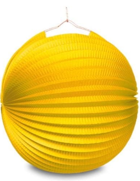 Lime Yellow Round Paper Lanterns - 1 pcs