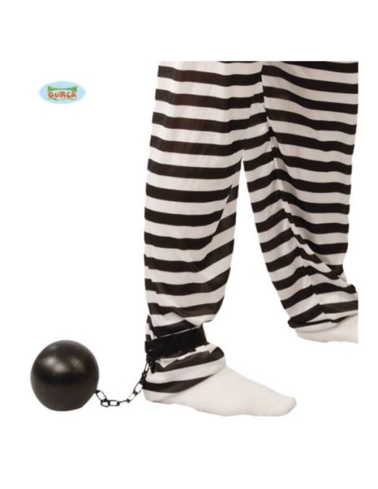 Pack of 1 - Prisoner Black Pruning Ball with Chain 14.5 cms