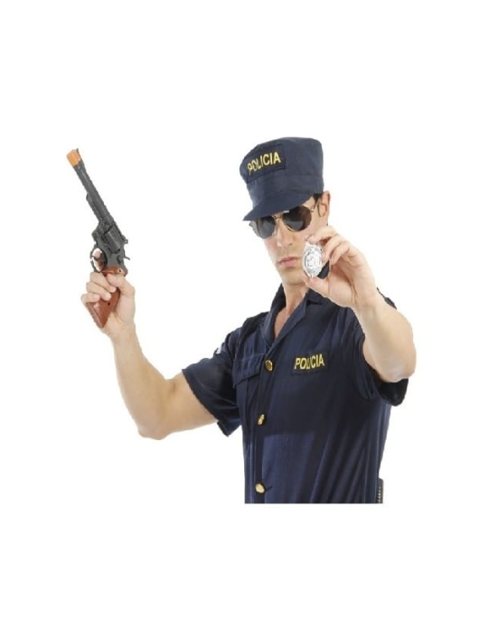 Pack of 1 - Toy Police Force 44 Magnum Pistol with Police Badge 29 cms