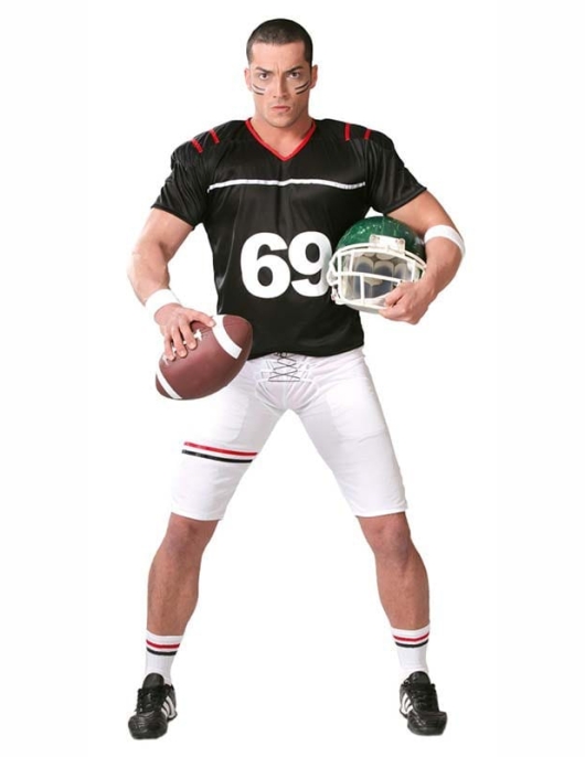 Football Quarterback No.69 Costume Men Adult Small