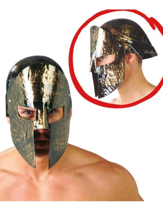 Pack of 1 - Costume - Adult Gladiator Full Face Mask & Helmet Paper Plastic