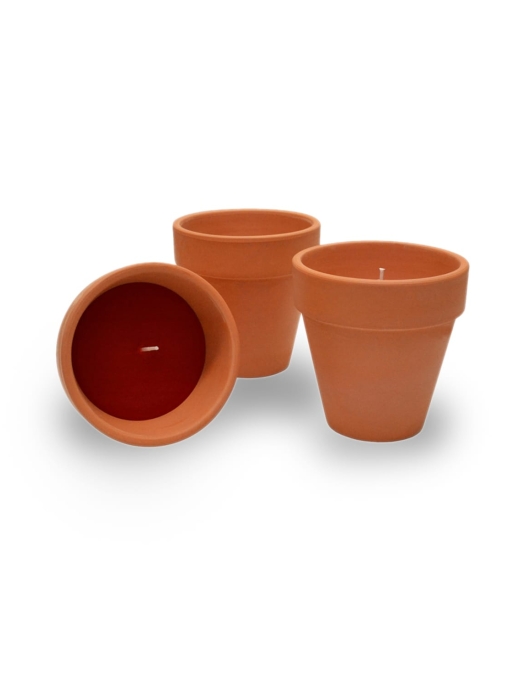 Flower Pot Candle 3pcs