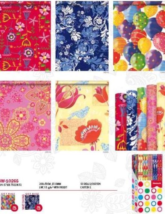 Gift Wrap Papper Roll (5 Different Variants Printed)