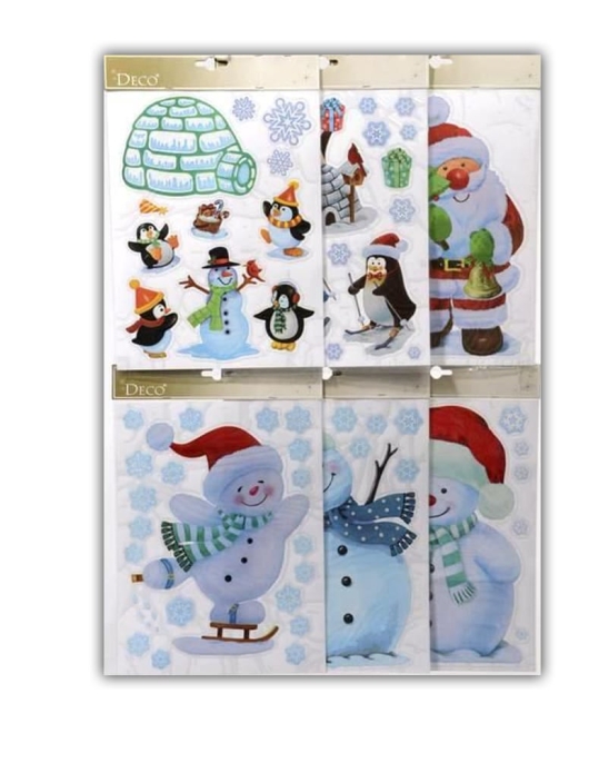 Snow Man Printed Sticker 30.5 x 23cms