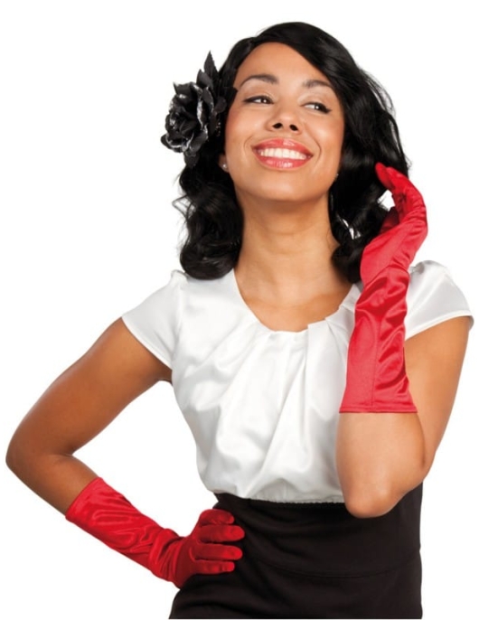 Pack of 1 Pair - Long Gloves Red