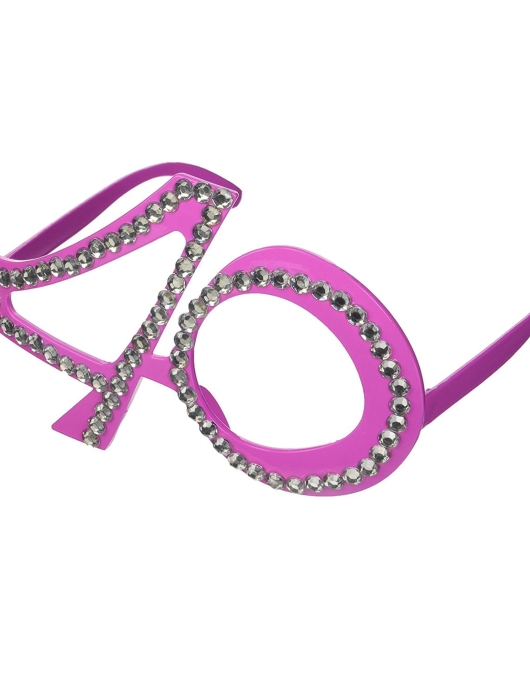 Silver Stone Party Eye Wear Number 40 - Pink