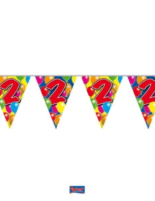 Happy Birthday Balloons No.2 Plastic Flag Banner 10meters