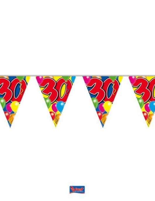 Happy Birthday Balloons No.30 Plastic Flag Banner 10meters