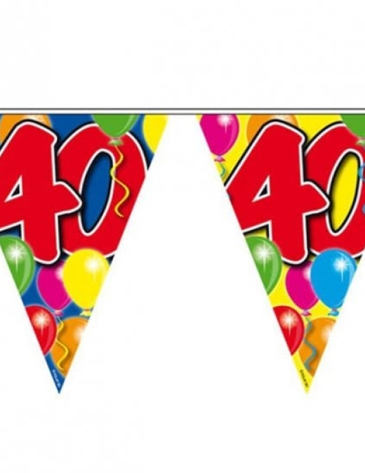 Happy Birthday Balloons No.40 Plastic Flag Banner 10meters