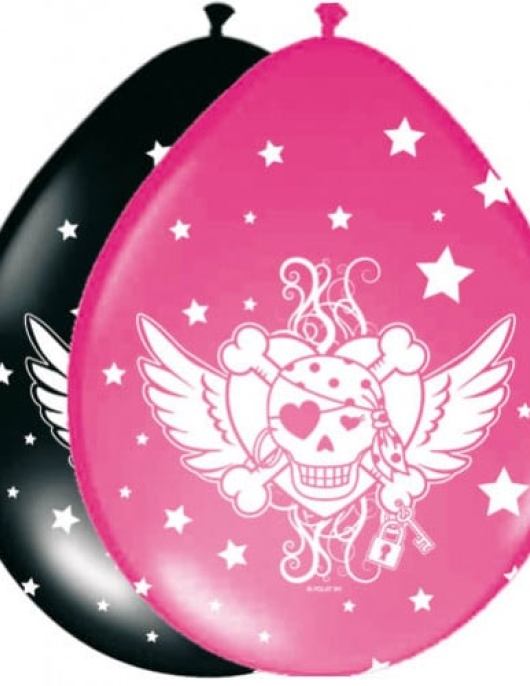 Assorted Pirate Girl Large Balloons 30cms 8pcs