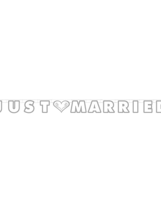 Just Married 2 Side Printed Banner 1.8meter