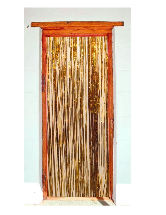 Golden Metallic Foil Tinsel Party Curtain - 1 pcs