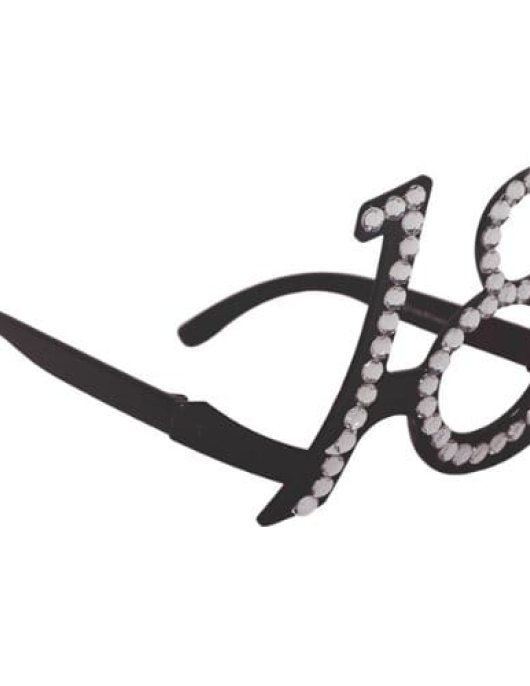 Silver Stone Party Eye Wear Number 18 - Black