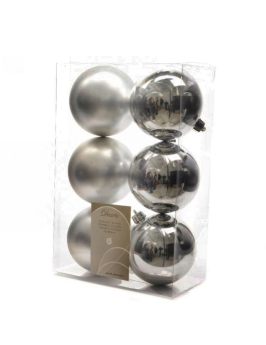 Silver Shatterproof Decoration Ball 80mm