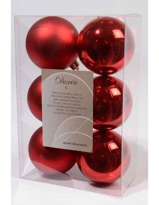 Red Shatterproof Decoration Ball 80mm