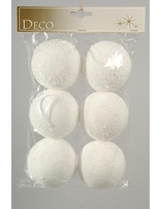 Snow Glitter Balls 6pcs 