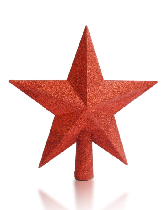 Pack of 1 - Red Christmas Tree Star 19cms