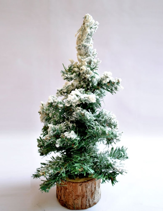 Mini Christmas Tree (With Snowfall) 25cm