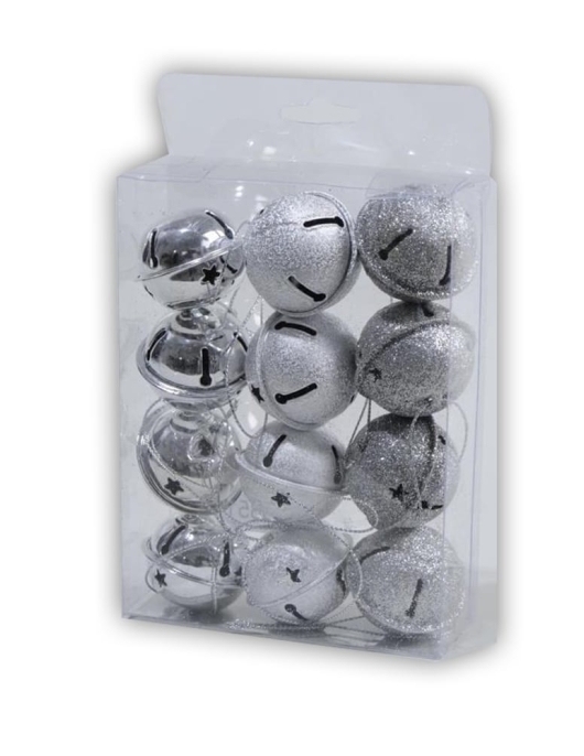 Silver Jingle Balls 12pcs