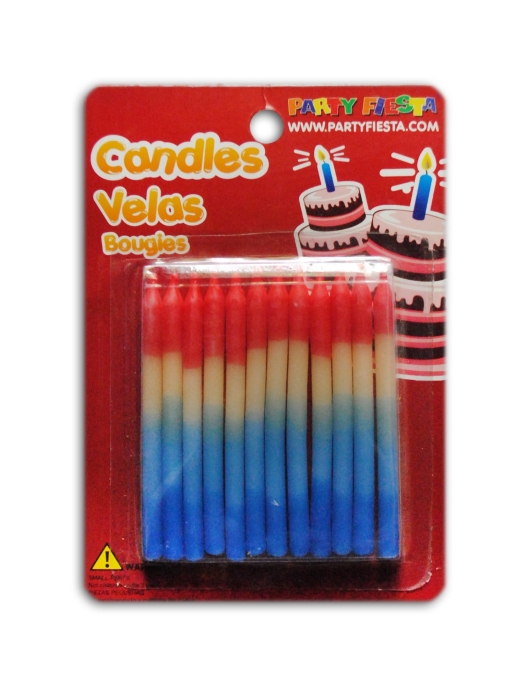 Assorted Color Pencil Cake Candle 12pcs