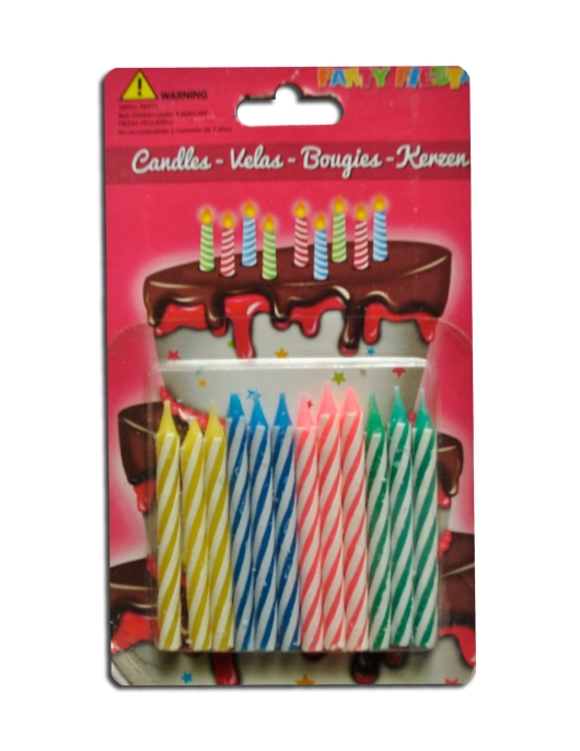 Happy Birthday Pencil Candle 12pcs
