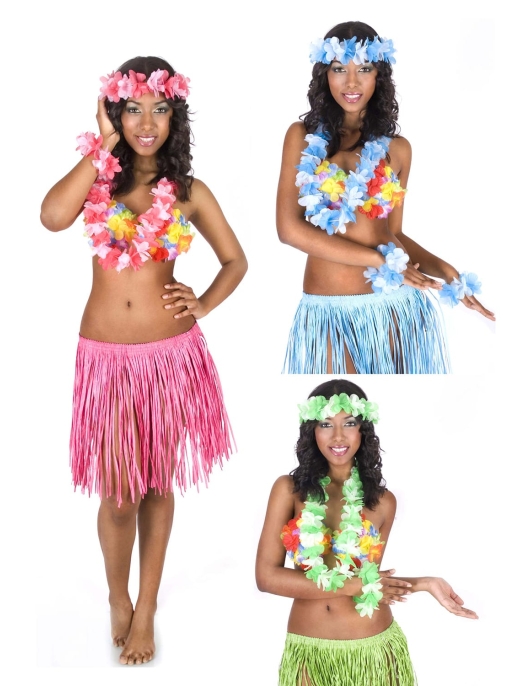 Pack of 1 - Women Hawaiian Bra with Flowers