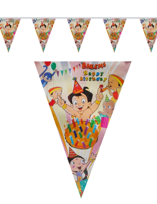 Chota Bheems Happy Birthday Paper Flag Banner 2.7meter