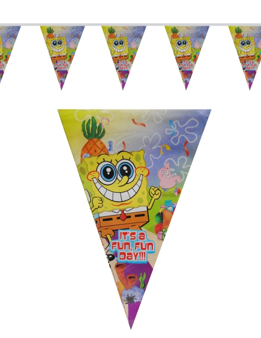 Sponge Bob Paper Flag Banner 2.7meter