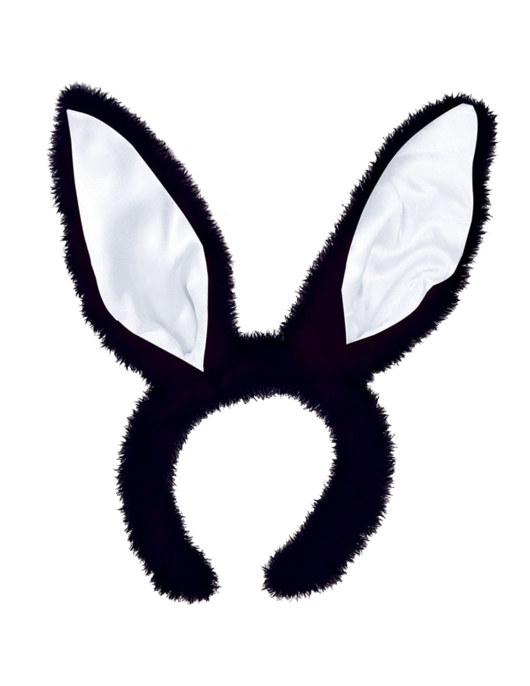 Rabbit Headband White (White and Black)