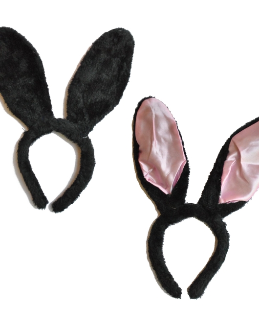 Pack of 1 - Bunny Rabbit Headband with Ears Pink and Black