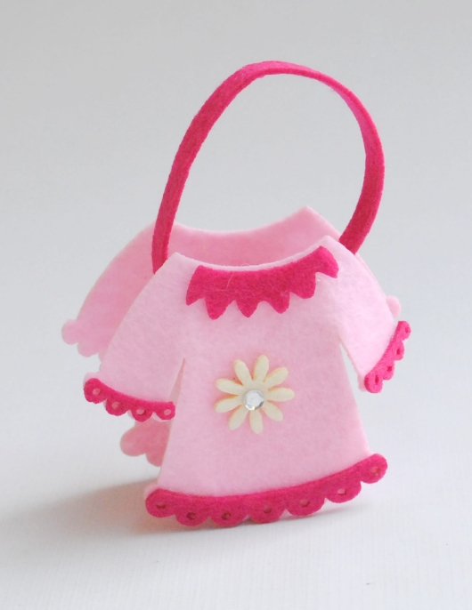 Baby Shower Dress Candy Pink Bags 10 x 8cms