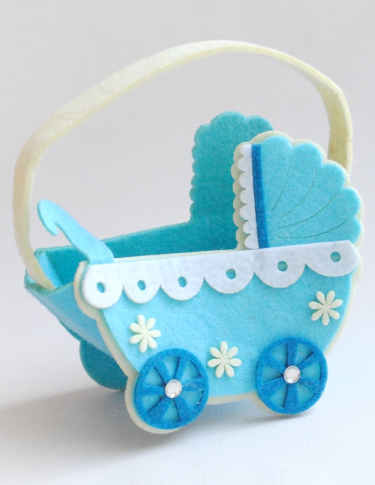 Baby shower decor Trolley-Candy Bag- S- (Sky blue)
