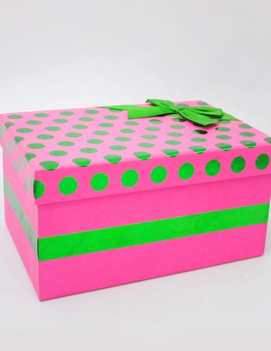 Pink Polka Dots Gift Box - Large