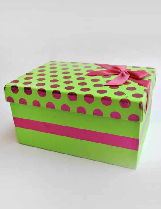 Green Polka Dots Gift Box - Small