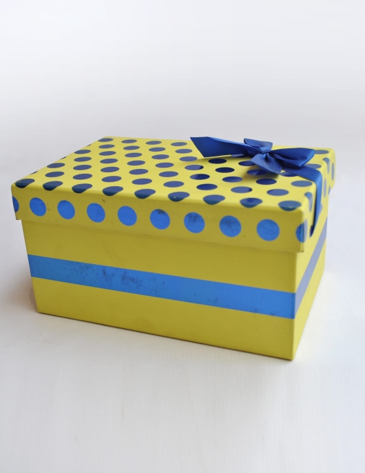 Yellow Polka Dots Gift Box - Small