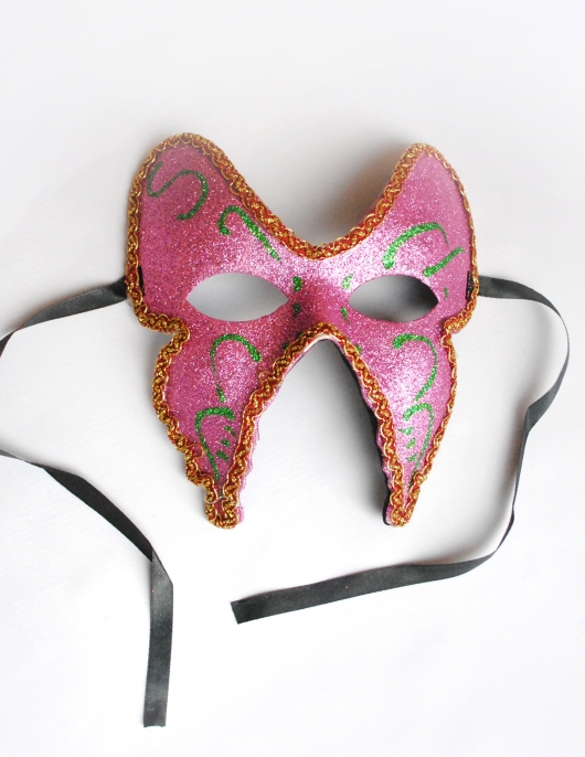 Girl Mask Glitter Pink