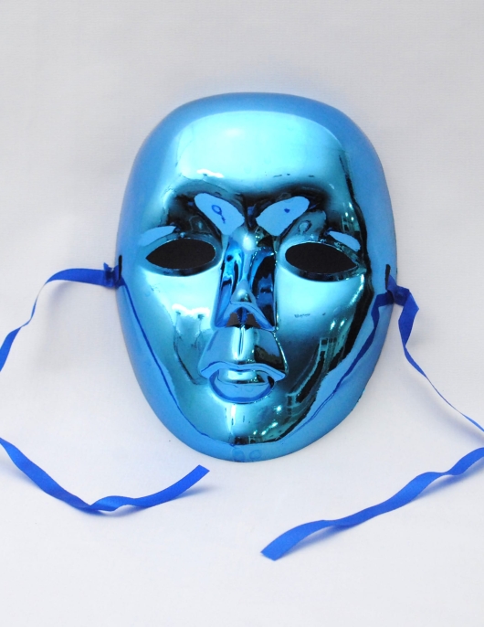 Full Face Plastic Blue Mask