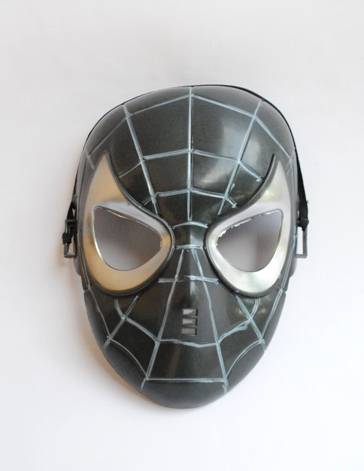 Plastic Male Spider Man Mask Black 