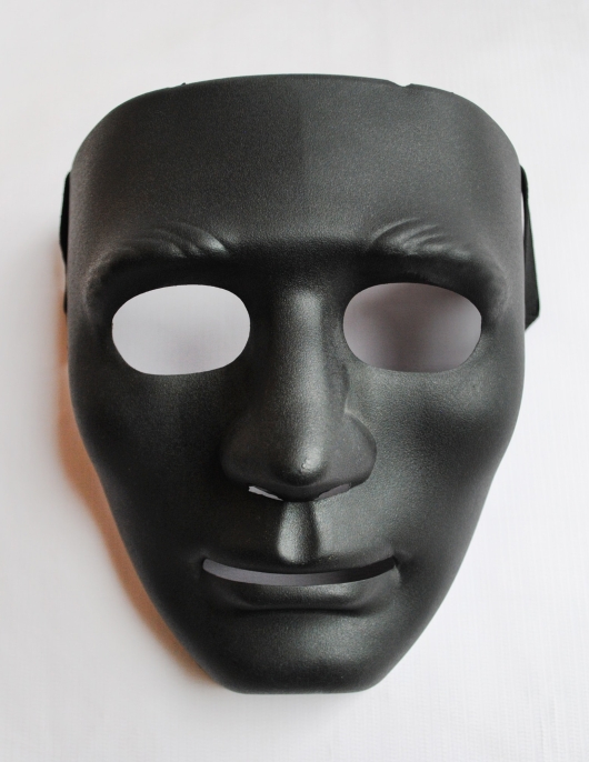 Plastic Male Mask Black