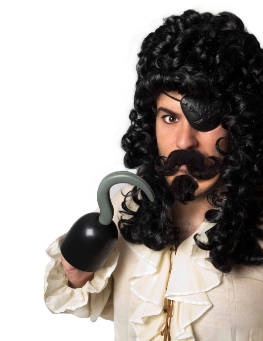 Black Captain Hook Wig 