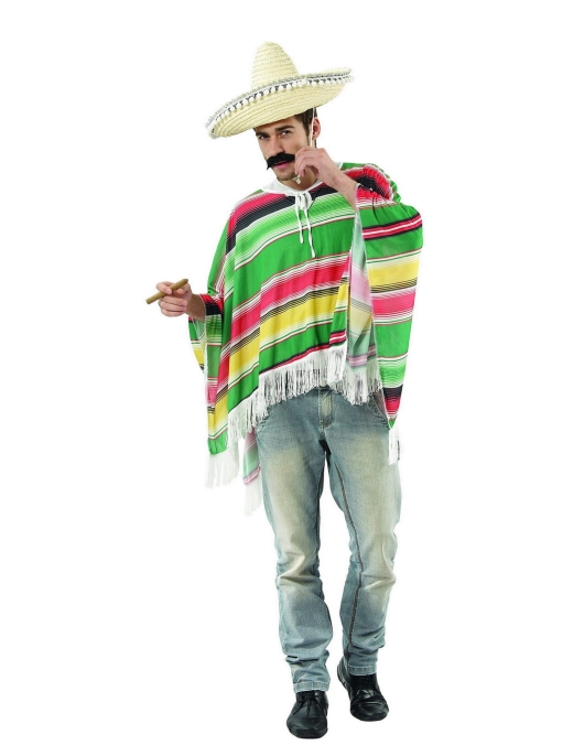 Mexican Poncho Costume Adult Medium