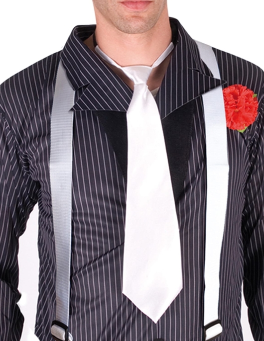 Pack of 1 - White Tie with Elastic Prop 35cms