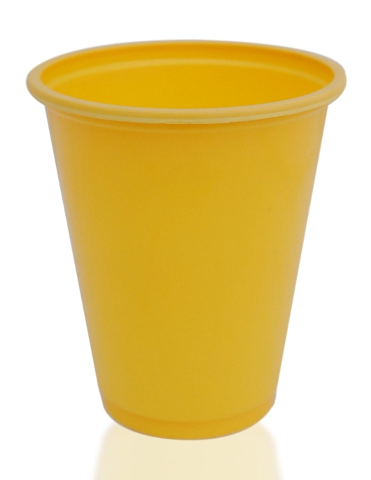 Yellow Plastic Cups 266 ml