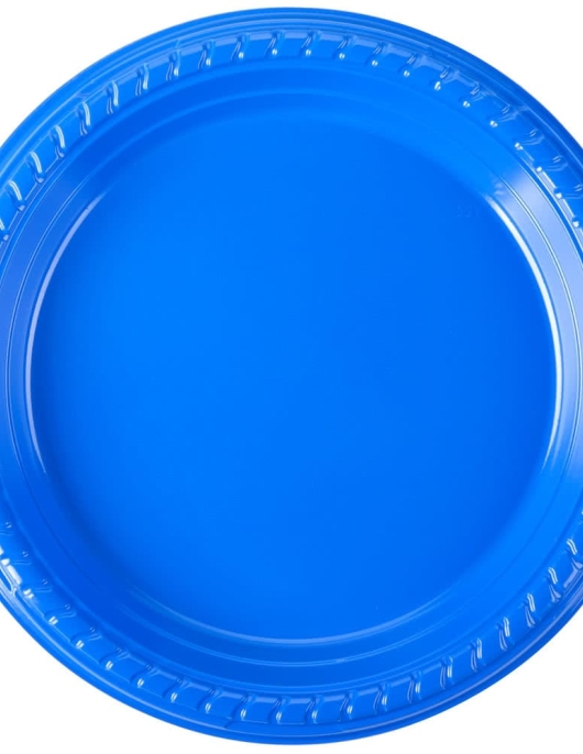Blue Round Plastic Deep Plates
