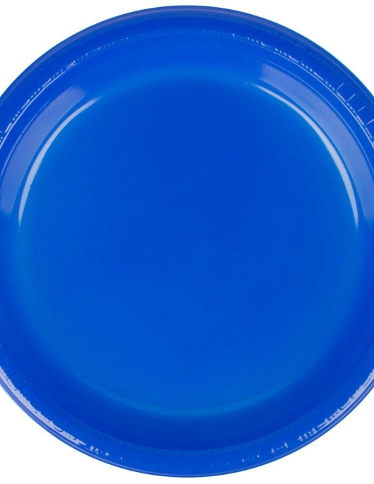 Blue Round Plastic Deep Plates