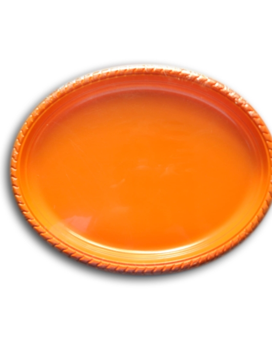 Orange Oval Plastic Plates