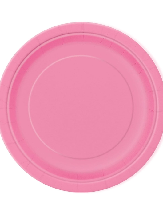 Pink Round Plastic Deep Plates